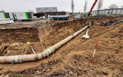 Verleggen rioolleiding en drinkwaterleiding in Cuijk